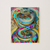 Mooie decoratieve kunst Deco Snake Legpuzzel (Verticaal)