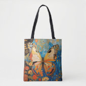 Mooie decoratieve vlinder bloemig tote bag (Voorkant)