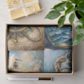 Mooie decoupage met nautisch thema tissuepapier (Geschenk)
