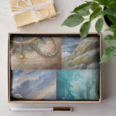 Mooie decoupage met nautisch thema tissuepapier (Geschenk)