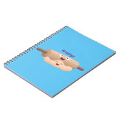 Mooie deegroller en deeg pastgebak cartoon notitieboek (Linkerzijde)