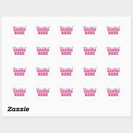 Mooie Deense baby Ronde Sticker (Vel)