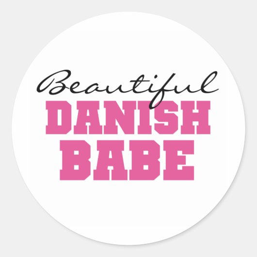 Mooie Deense baby Ronde Sticker (Voorkant)