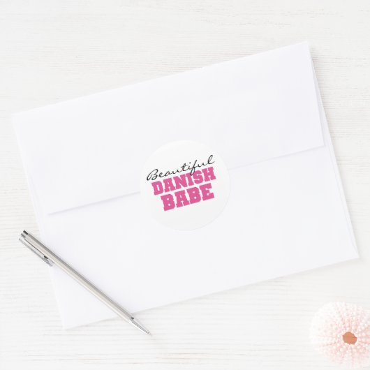 Mooie Deense baby Ronde Sticker (Envelop)