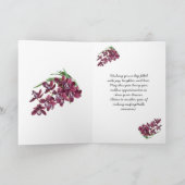Mooie Deep Pink Winter Orchids Verjaardag Kaart (Binnen)