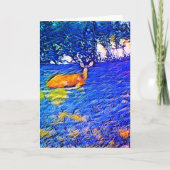 Mooie Deer Napping op het gras, Birthday Kaart (Voorkant)