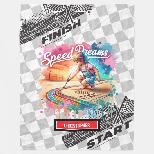 Mooie deken Formule 1 Racer Boy Verjaardag (Voorkant)