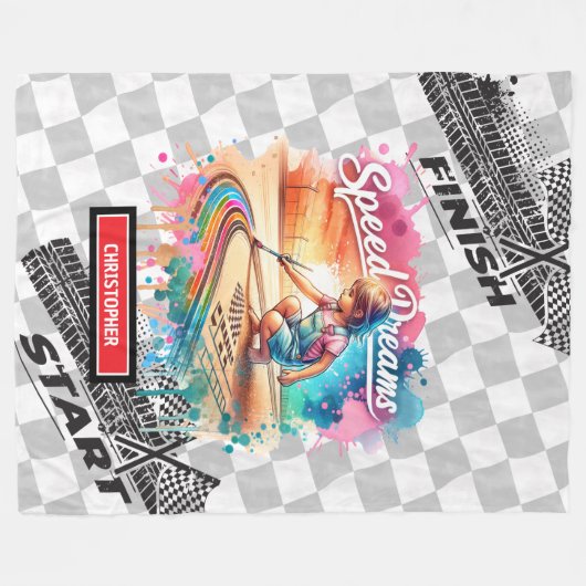 Mooie deken Formule 1 Racer Boy Verjaardag (Voorkant (Horizontaal))