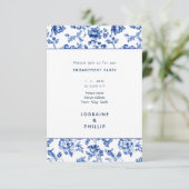 Mooie Delfts Blauw verlovingsfeest Kaart (Staand voorkant)