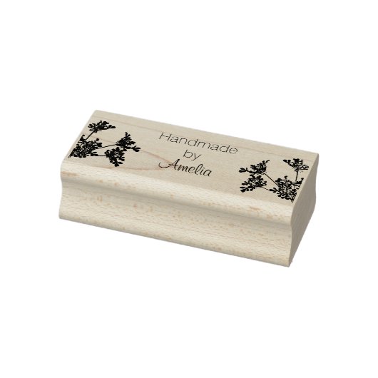 Mooie Delicate Bloem Handgemaakte Houten Kunststem Rubberstempel (Stempel)