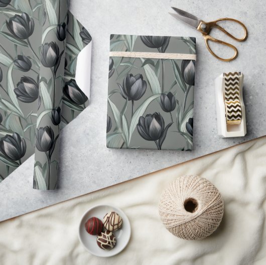 Mooie Delicate Bloemen Tulp Boeket Inpakpapier (Crafts)