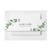 Mooie, delicate eucalyptusbladerbruiloft invi uitnodigingen wikkel (Voorkant Voorbeeld)