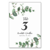 Mooie, delicate eucalyptusbruinbruiloft kaart (Achterkant)