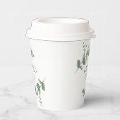 Mooie, delicate eucalyptusbruinbruiloft papieren bekers (Rechts)