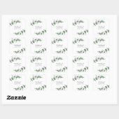 Mooie, delicate eucalyptusbruinbruiloft vierkante sticker (Vel)