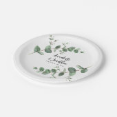 Mooie, delicate eucalyptusnaaldbruinplant papieren bordje (Gekanteld)