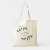 Mooie, delicate eucalyptusplantage tote bag (Achterkant)