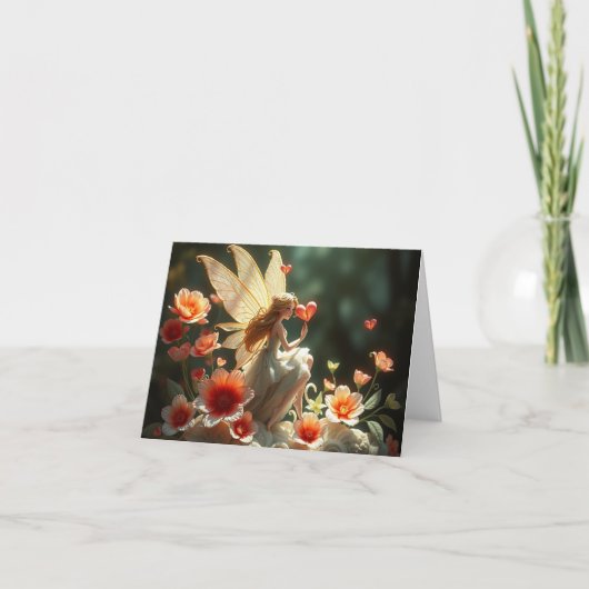 Mooie delicate romantische fee feestdagen kaart (Voorkant)