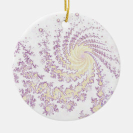 Mooie Delicate Wervelend Patroon Keramisch Ornament
