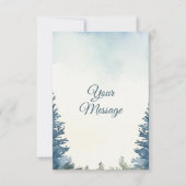 Mooie dennenbomen uw bericht vakantie  notitiekaartje (Voorkant)