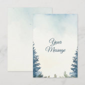 Mooie dennenbomen uw bericht vakantie  notitiekaartje (Voorkant / Achterkant)