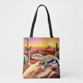 Mooie Desert luipaard Gecko Design Tote Bag (Voorkant)