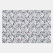 Mooie Design met rode en grijze Kerstmis op grijs Inpakpapier Vel (Voorkant 2)