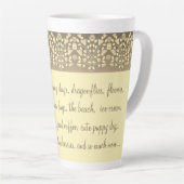 Mooie Designer Inspirerend Latte Mok (Rechterhoek)