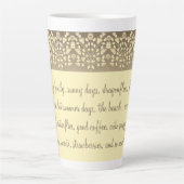 Mooie Designer Inspirerend Latte Mok (Voorkant)