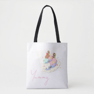 Mooie dessert Illustraties Boodschappentas Tote Bag