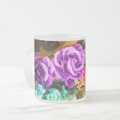 Mooie details matglas koffiemok (Voorkant links)