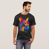 Mooie Devon Rex kat T-shirt (Voorkant volledig)