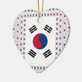 Mooie diagonale Koreaanse vlag: een oneindige kuns Keramisch Ornament (Links)