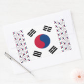 Mooie diagonale Koreaanse vlag: een oneindige kuns Rechthoekige Sticker (Envelop)