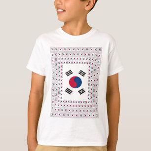 Mooie diagonale Koreaanse vlag: een oneindige kuns T-shirt