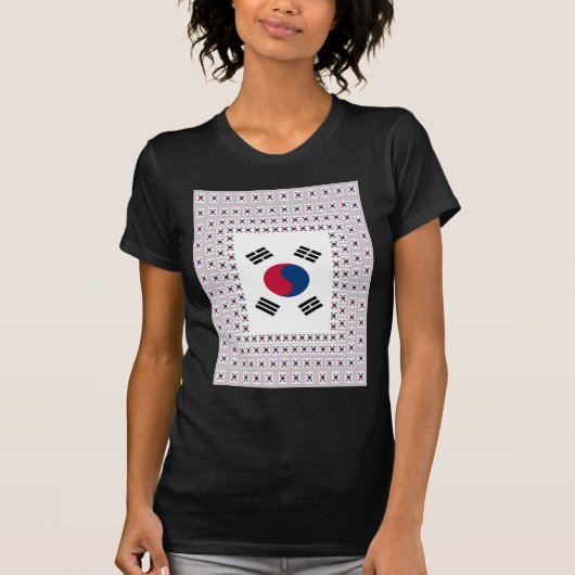Mooie diagonale Koreaanse vlag: een oneindige kuns T-shirt (Voorkant)