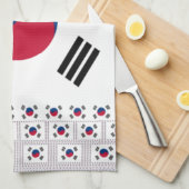 Mooie diagonale Koreaanse vlag: een oneindige kuns Theedoek (Quarter Fold)