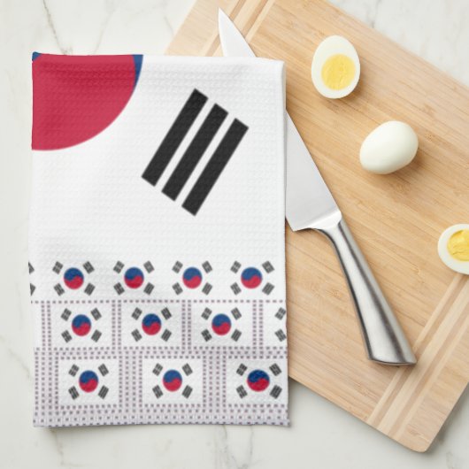 Mooie diagonale Koreaanse vlag: een oneindige kuns Theedoek (Quarter Fold)