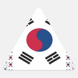 Mooie diagonale Koreaanse vlag: Oneindige kunst Sticker