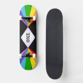 Mooie diamant en regenboog persoonlijk skateboard (Voorkant)