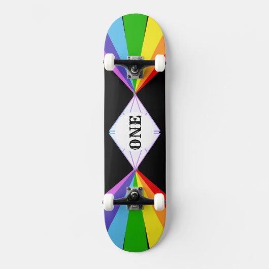 Mooie diamant en regenboog persoonlijk skateboard (Voorkant)