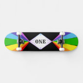 Mooie diamant en regenboog persoonlijk skateboard (Horizontaal)