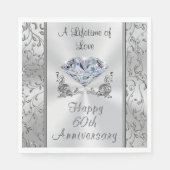 Mooie Diamond 60e Jubileum servetten (Voorkant)