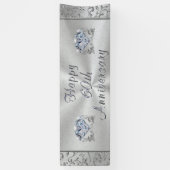 Mooie Diamond Happy 60th Jubileum Banner (Verticaal)