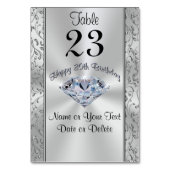 Mooie Diamond, Happy 80ste Verjaardag Tafel Kaarte Kaart (Achterkant)