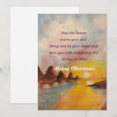 Mooie die Kerstmiskaart met vreugdegeluk wordt Feestdagenkaart (Voorkant / Achterkant)