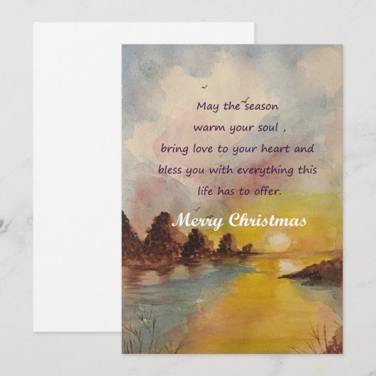 Mooie die Kerstmiskaart met vreugdegeluk wordt Feestdagenkaart (Voorkant / Achterkant)