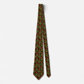 Mooie diepe Bourgogne Mistletoe w / rood lint Stropdas (Voorkant)