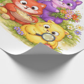 Mooie dier cadeauverpakking cadeaupapier (Hoek)