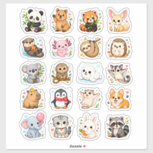 Mooie dier stickers met een esthetische uitstralin